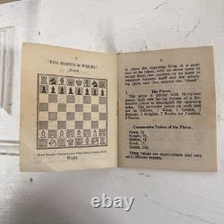 Vintage Wooden Chess Set with Box, Board & Rules Complete 32 Pieces