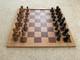 Vintage Wooden Chess Set With Nice Patina, Board And Box