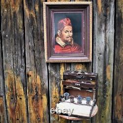 Vintage Wooden Roy Monk Scenic Artist Set Designer Artist Travel Case Box