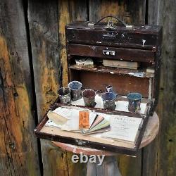 Vintage Wooden Roy Monk Scenic Artist Set Designer Artist Travel Case Box