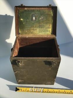 Vintage Ww2 Empty Mil-ammeter Test Set Portable No. 2 Wooden Box