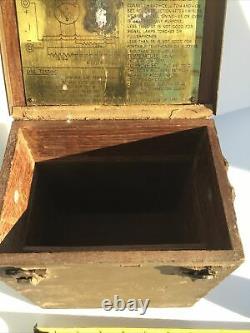 Vintage Ww2 Empty Mil-ammeter Test Set Portable No. 2 Wooden Box
