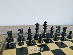 Vintage chess set Jaques & Son in a wooden box