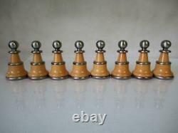 Vintage-modern Huge Italfama Chess Set Wood And Brass K 5 + Chess Board & Box