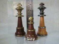 Vintage-modern Huge Italfama Chess Set Wood And Brass K 5 + Chess Board & Box