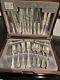 Vintage Silver Plated Cutlery Set Canteen In Wooden Box