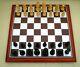 Vintage Wooden Staunton Chess Set In Original Box & With Modern Chessboard