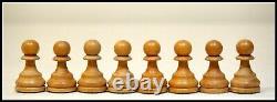 Vintage wooden chess set in wooden box Staunton pattern King 95mm VGC