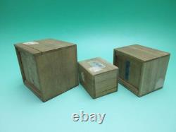 W404 Bean Doll Tiger Miniature Figurine Wooden Box Set of 3 B Inspection Loca