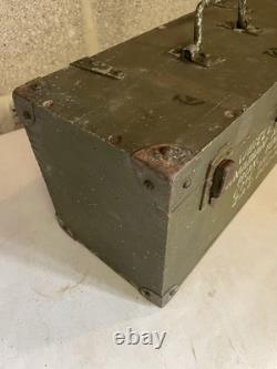 WW2 Army Wooden Storage Box WIRELESS SET CANADIAN NO. 9 MK1 BOX. TOOLS MILITARIA