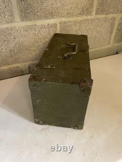 WW2 Army Wooden Storage Box WIRELESS SET CANADIAN NO. 9 MK1 BOX. TOOLS MILITARIA