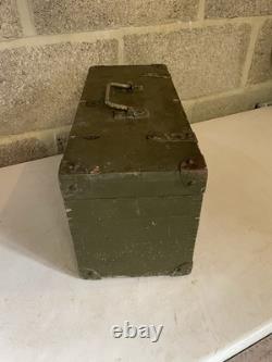 WW2 Army Wooden Storage Box WIRELESS SET CANADIAN NO. 9 MK1 BOX. TOOLS MILITARIA