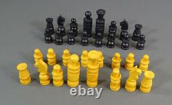 WWII German Bauhaus Field Travel Chess Set Wooden Chess Pieces 2.25 King withBox