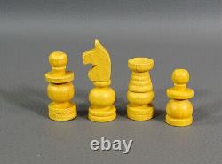 WWII German Bauhaus Field Travel Chess Set Wooden Chess Pieces 2.25 King withBox