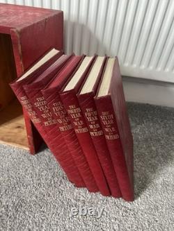 WWII The War in Pictures Odhams Full Set of 6 Books Wooden box case World War 2