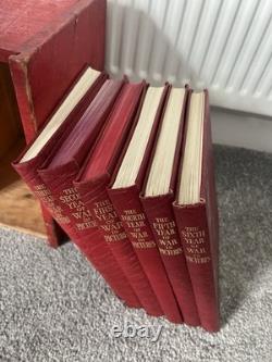 WWII The War in Pictures Odhams Full Set of 6 Books Wooden box case World War 2