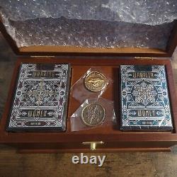 Warrior Women V1 & V2 Gilded 2 Deck Wooden Box Set Playing Cards Deckin' Around