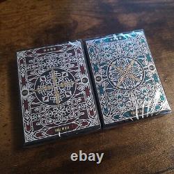 Warrior Women V1 & V2 Gilded 2 Deck Wooden Box Set Playing Cards Deckin' Around