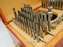 Watchmaker's Favorite staking set in wooden box 131 piece tool for Jeweling