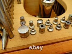Watchmaker's Favorite staking set in wooden box 131 piece tool for Jeweling
