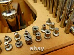 Watchmaker's Favorite staking set in wooden box 131 piece tool for Jeweling