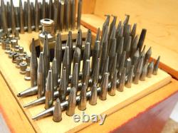 Watchmaker's Favorite staking set in wooden box 131 piece tool for Jeweling