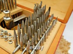 Watchmaker's Favorite staking set in wooden box 131 piece tool for Jeweling