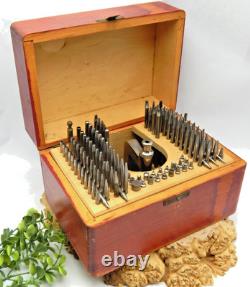Watchmaker's Favorite staking set in wooden box 131 piece tool for Jeweling
