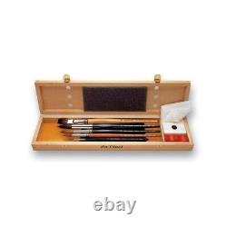 Watercolour Brush Set Large Wooden Box Da Vinci