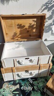 Wedding Card Box, Memory box Natural Rustic Suitcase Home Decor, Makeup