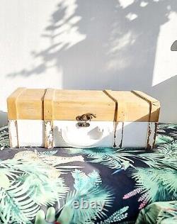 Wedding Card Box, Memory box Natural Rustic Suitcase Home Decor, Makeup