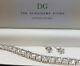 White Gold Finish Bracelet & Earrings Set Comes In Luxury Wooden Box