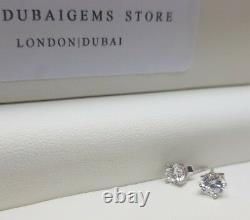 White gold finish bracelet & earrings set comes in luxury wooden box