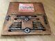 Whitworth Tap And Die Set In Wooden Box By Triangles 1/8 3/8 Bsw