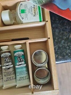 Winsor & Newton Artist's Oil colour Wooden Box Set Bnib Cardboard a Bit Tatty