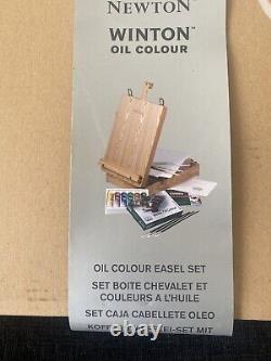 Winsor and Newton Winton oil colours Easel set- Wooden Box + Extras NEW RARE