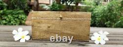 Wood Box Handcrafted Embossed Painted Jewelry Storage Decorative Box Set of 2