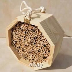 Wooden Bee House Set Tube Beekeeping Box Bees Nesting Box Garden Insect Box