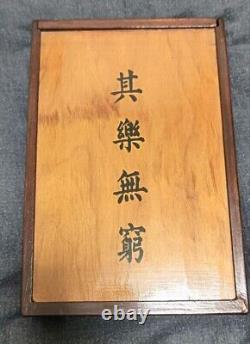 Wooden Box Mahjong Tile Set Bamboo Antique