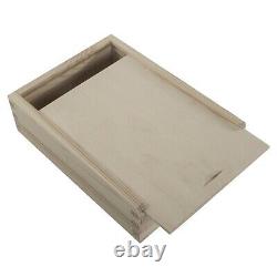 Wooden Box With Sliding Lid / 6x4 Photo Picture Storage / Craft Decoupage Gift