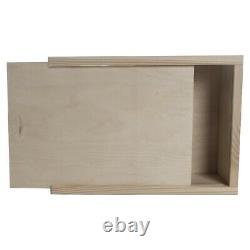 Wooden Box With Sliding Lid / 6x4 Photo Picture Storage / Craft Decoupage Gift