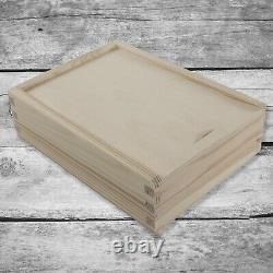 Wooden Box With Sliding Lid / 6x4 Photo Picture Storage / Craft Decoupage Gift