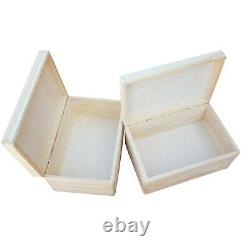 Wooden Box/trunk Without Handles, Set Of 6, Decoupage