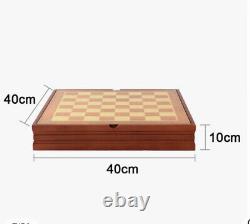 Wooden Boxed Luxury Chess Set With Resin Mermaid Sailor Ocean Theme Chess Pieces
