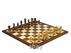 Wooden Chess Set Mahogany Board 20 Weighted Sheesham Classic Staunton Pieces 3