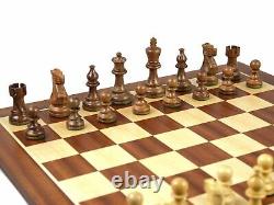 Wooden Chess Set Mahogany Board 21 Weighted Sheesham Atlantic Classic Staunton