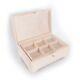 Wooden Chest Memory Keepsake Box With Removable Dividers & Key /plain Pinewood
