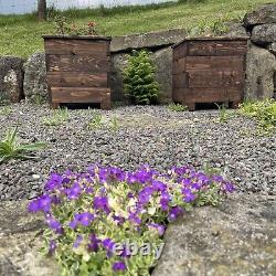 Wooden Garden Box Planters (Set of 2) Gardening Flowers Growing