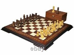 Wooden Helena Chess Set Rosewood 17 Weighted Sheesham French Knight Staunton Ch