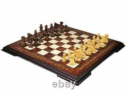 Wooden Helena Chess Set Rosewood 17 Weighted Sheesham French Knight Staunton Ch